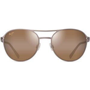 Maui Jim Sunglasses Half Moon Satin Sepia Silver Silver Bronze MJ0890S 003